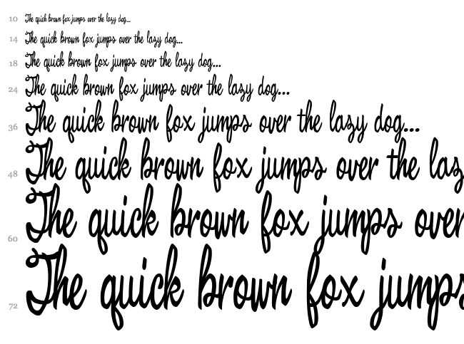 Brown Bag font waterfall